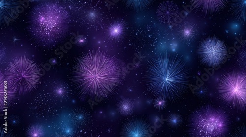 Colorful Starburst Patterns Creating A Vibrant Cosmic Explosion In A Stunning Abstract Space Background