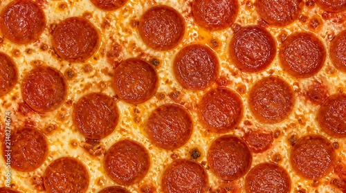 Close up of pepperoni pizza texture background