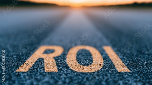 Airport runway displaying the bold acronym 