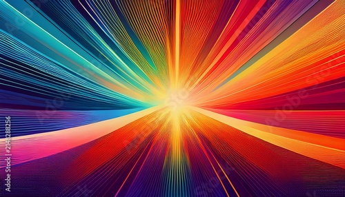 Abstract Colorful Background With Rays