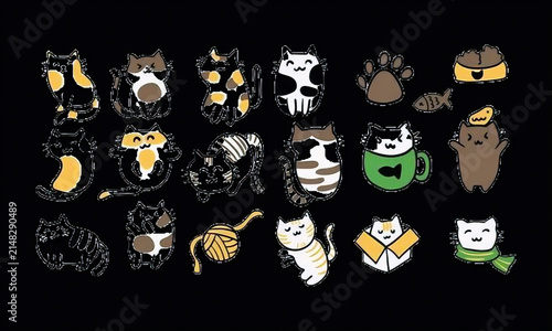 cartoon animal heads