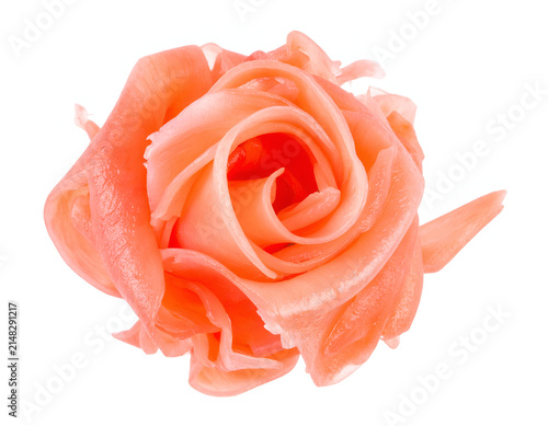 Pink Sushi Ginger Isolated on White