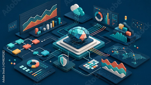 Enterprise AI automation platform with data analytics, cloud computing and intelligent workflows