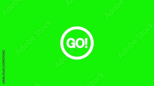Circle 321 go countdown animation 4K Video.