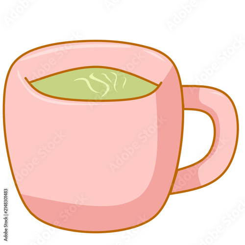 cup of matcha illustration 