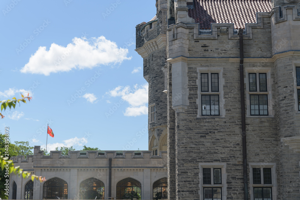 Fototapeta premium detail of Casa Loma designed by Edward James Lennox for Sir Henry Pellatt and wife Lady Mary in fantasy gothic revival, Toronto (conservatory)