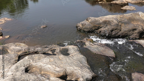 Photography Beautiful rocky landscape adjacent to the Ripple Waterfalls near Munnar, Idukki,
