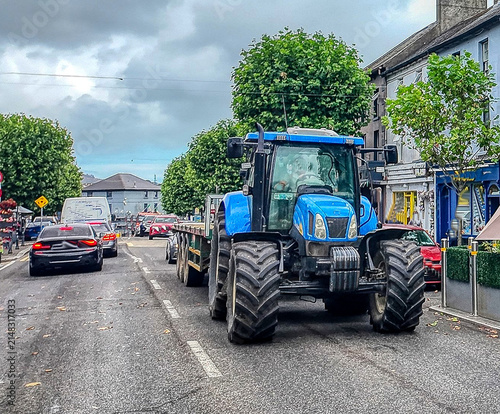 tractor on the road