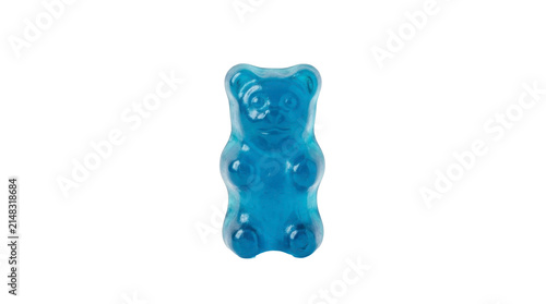 Blue gummy bear candy on a transparent background PNG image PNG file