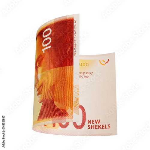 3D Asset - Israeli 100 New Shekel Banknote with Isolated Background