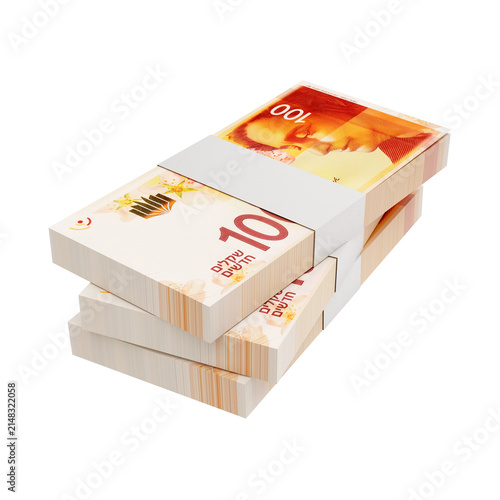 3D Asset - Israeli 100 New Shekel Banknote with Isolated Background