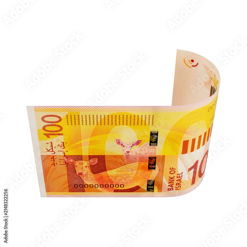 3D Asset - Israeli 100 New Shekel Banknote with Isolated Background