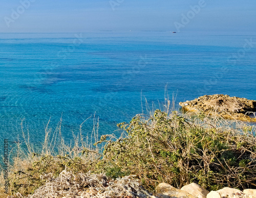Beautiful sea stretching to the horizon.