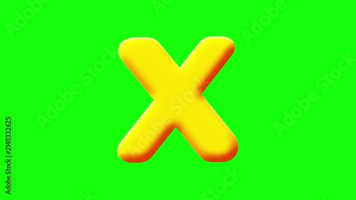 Sign Motion with Symbol on Green Screen Chroma Key Background