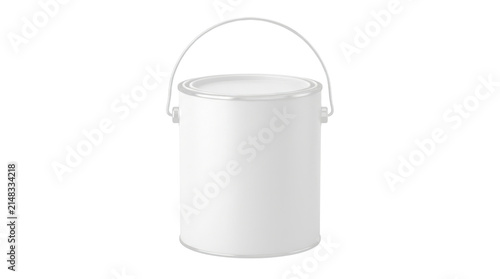 White Paint Can Isolated on White Background