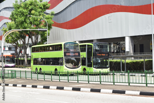 Double-decker bus in Singapore