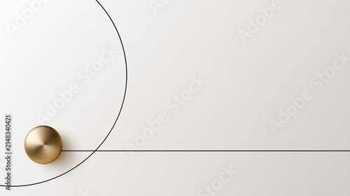 Black and Gold Geometric Banner on White Background