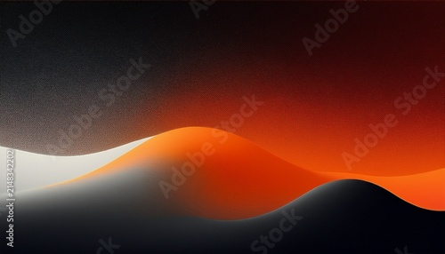 Glowing Noisy Background Grainy White Orange Black Noise Texture Abstract Poster Header Cover Wallpaper Banner Backdrop Design