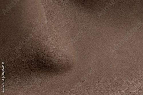 Obraz na płótnie Brown felt fabric texture with soft curves