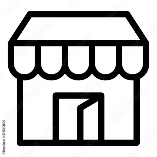 Open store icon. Vector line icon