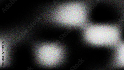 Black and white abstract shapes with noise, modern graphic overlay, north american style.