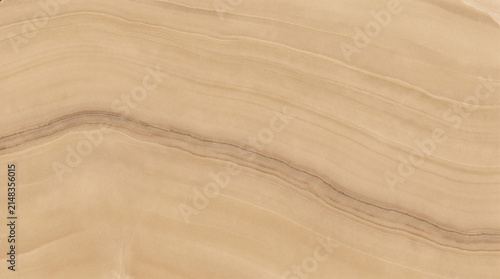 Warm Sandy Dune Beige Onyx Texture Background with Subtle Brown Banding