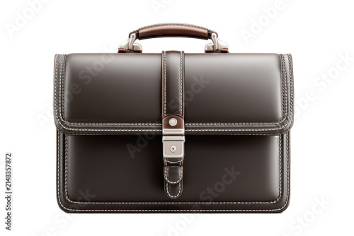 Classic Brown Leather Briefcase for Business Professionals