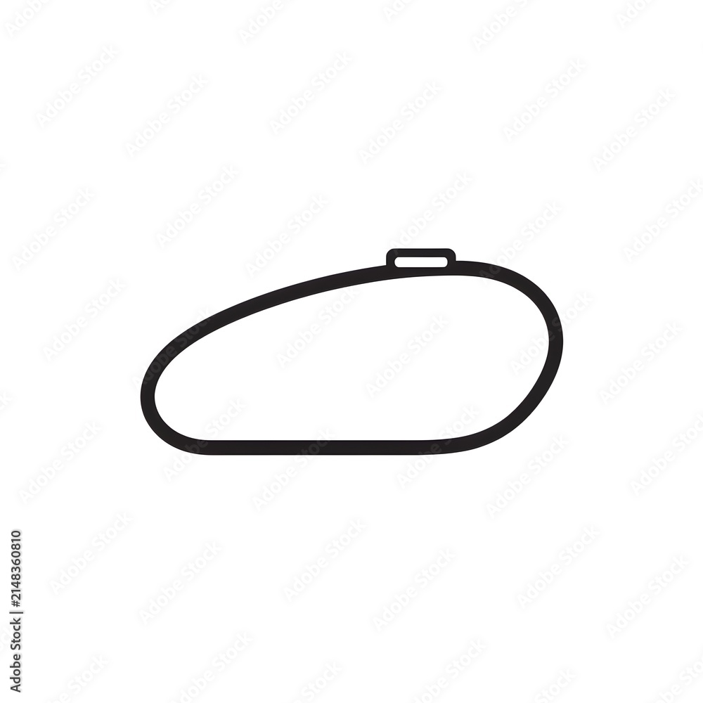Obraz premium Motorcycle Fuel Tank Vector Icon – Minimalist Gas Tank Line Art Graphic