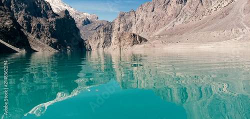 Photography Stunning Water Reflection of Mountain Cliffs in Turquoise Emerald Waters of Atta