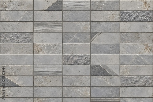 Modern Gray Stone Tile Pattern Texture Background