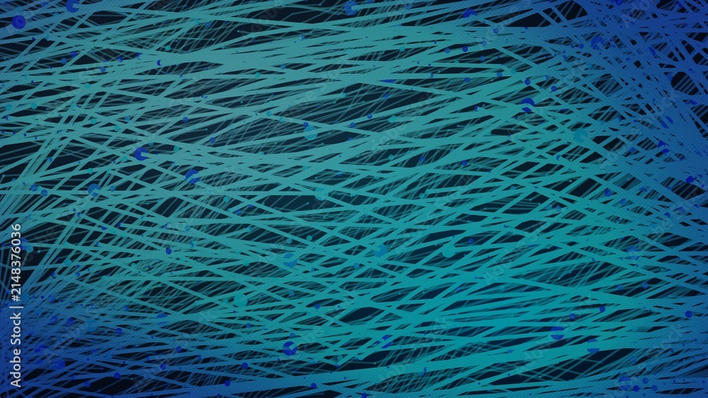 Fototapeta premium Abstract digital network visualization with interconnected lines and glowing dots creating a futuristic technological data concept