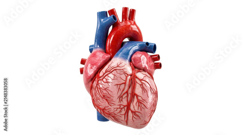 Human anatomical heart isolated on a transparent background PNG image