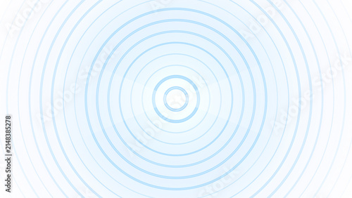 Принти на полотні Abstract bright blue circular light rays expanding from a central glowing point