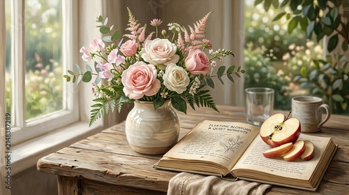 still life with flowers