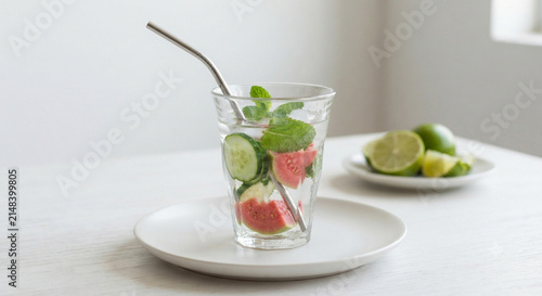 mojito cocktail with lime
