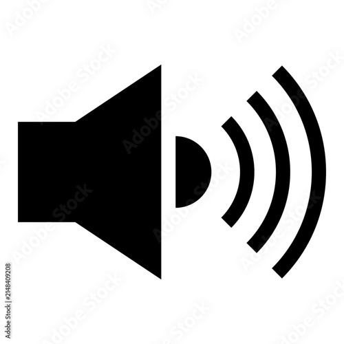 Картината върху платно Volume Up Solid Icon, Speaker Sound Audio Louder Increase