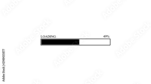 Abstract loading icon animation. Loading bar and percentage Futuristic progress loading bar 0-100 percent animation. ,alpha channel. on a  background. 4k Video