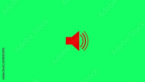 Animation of speaker volume, Microphone, sound Voice animated with speaker icon animation.  Music on and off animated on transparent background