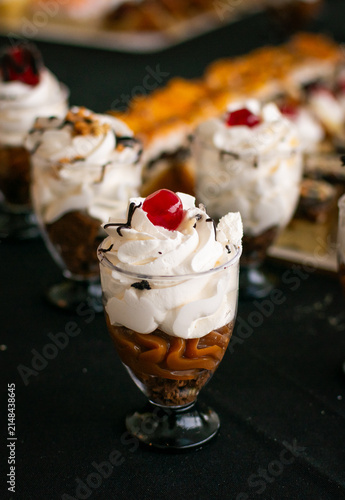 Konstfotografi Postre en vaso individual o shot dulce