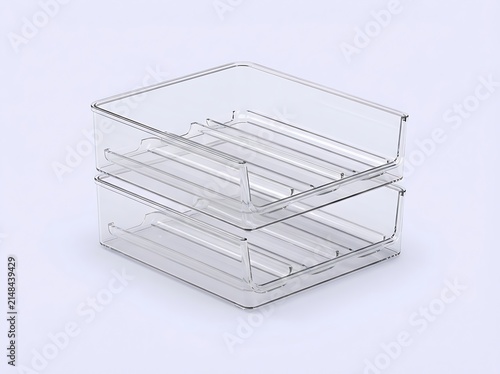 Clear Plastic Stackable Organizer Bins for Modern Home Storage