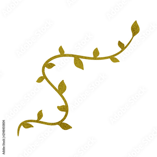Vine creeping leaves element decoration illustration 