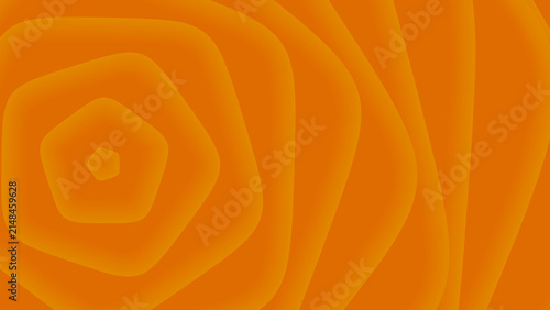 Fotografie Concentric orange pentagonal shapes with soft gradients creating a sense of dept