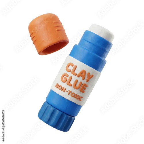 Non toxic clay glue stick with orange cap for kids