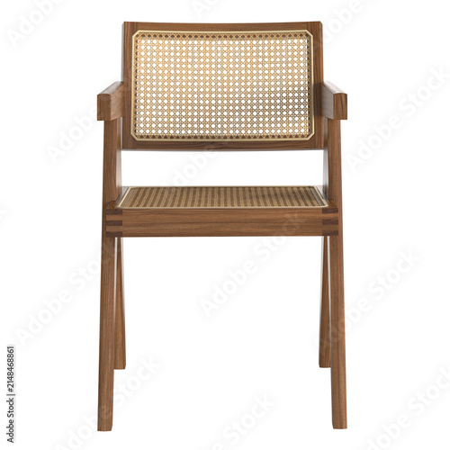 Modern retro vintage chair isolated on white background