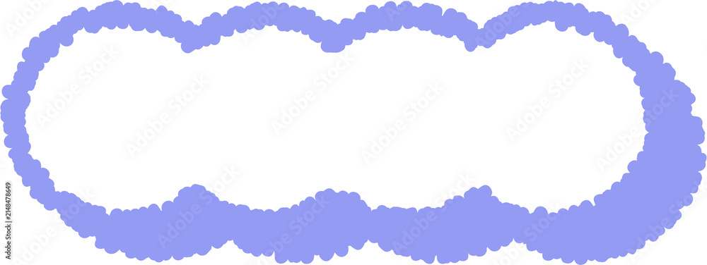 Fototapeta premium Blue Rough Edge Wavy Text Frame