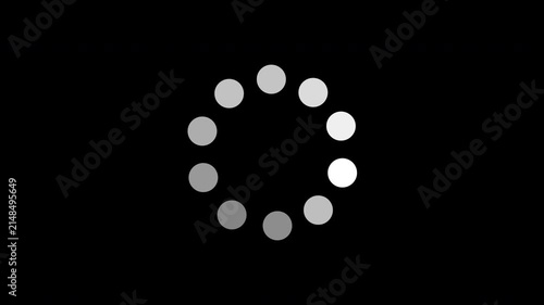 Circular Loading Spinner Animation with Smooth Progress Loop and Alpha Channel 4K