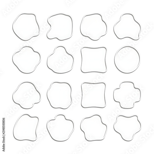Simple abstract geometric cloud shapes illustration