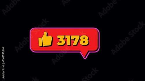 Social Media Like Counter Animation with Rapidly Increasing Numbers