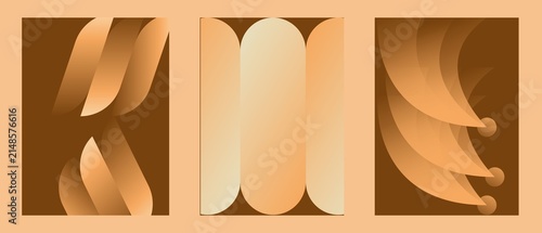 Minimal Abstract Geometric Beige Wall Art with Modern Arch Shapes and Neutral Earth Tone Design,geometric shapes and design for social media, banner and wallpaper.