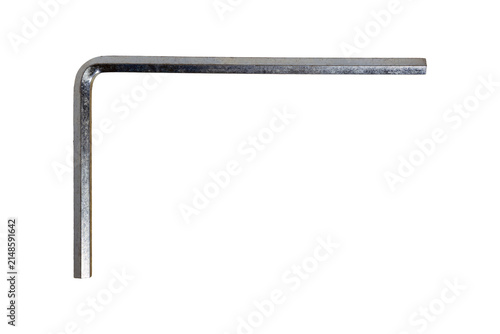 Obraz na płótnie Steel hexagonal Allen wrench tool for mechanical assembly and maintenance